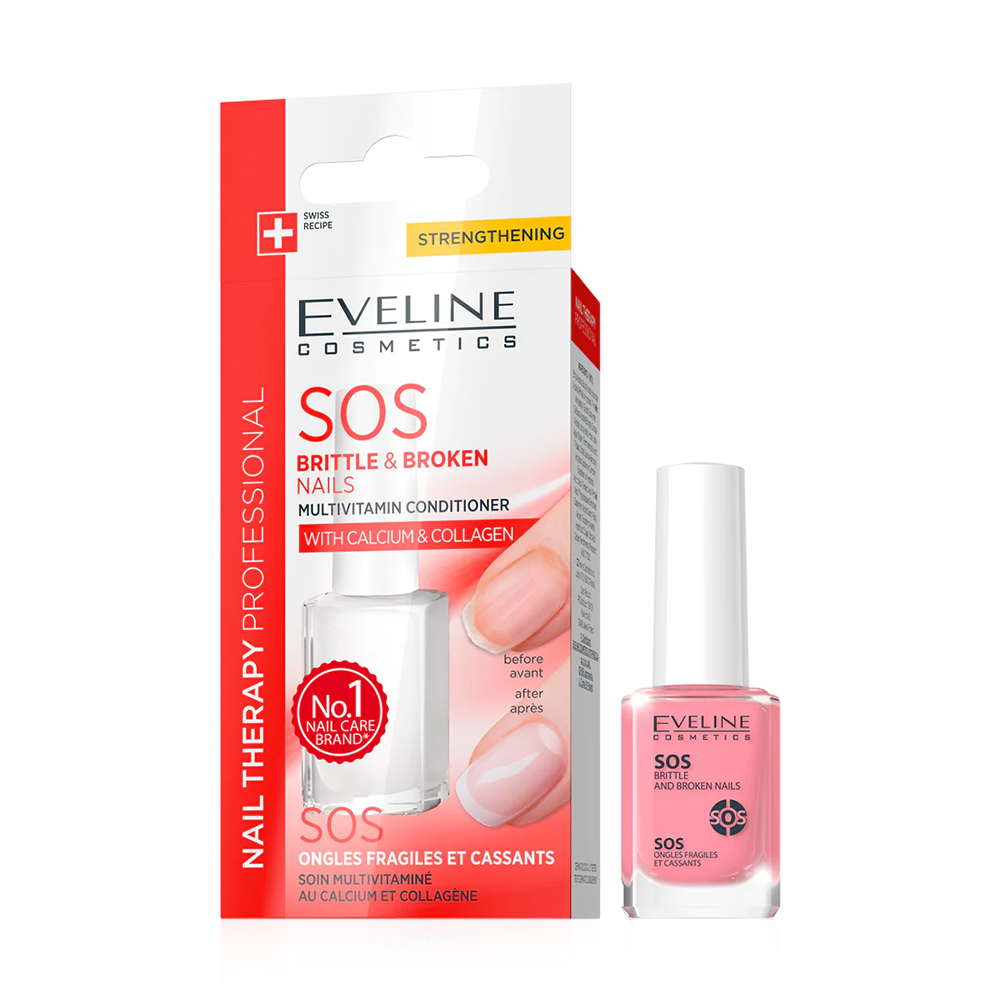 Уцінка! Засіб для ламких нігтів Eveline Cosmetics Nail Therapy Professional SOS Мультивітамін, 12 мл